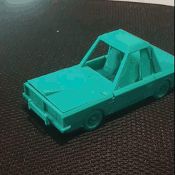 animation.gif Archivo 3D dodge coche de dibujos animados plegable・Modelo para descargar y imprimir en 3D