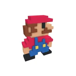 Mario.gif STL file MARIO PIXELART 3D・3D print design to download