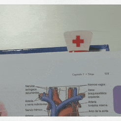 20220804_225801.gif Archivo STL Marcador de libros Enfermería Medicina Gorro・Plan de impresora 3D para descargar, FRANCO70