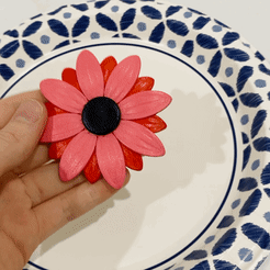 fidget_spinner_gif.gif STL file Layered Flower Fidget Spinner Toy・3D print object to download