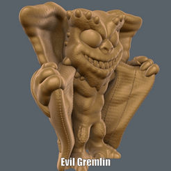 Evil-Gremlin.gif STL-Datei Böser Gremlin (Einfacher Druck ohne Unterstützung)・Modell zum Herunterladen und 3D-Drucken, Alsamen