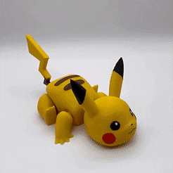 IMG_1492.gif Télécharger le fichier STL 025- Pikachu articulé • Objet pour impression 3D, Entroisdimenions