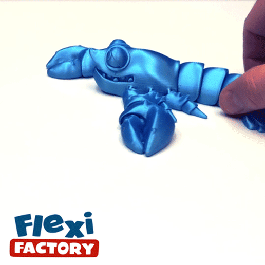 Cute Flexi Print-in-Place Lobster 3D model