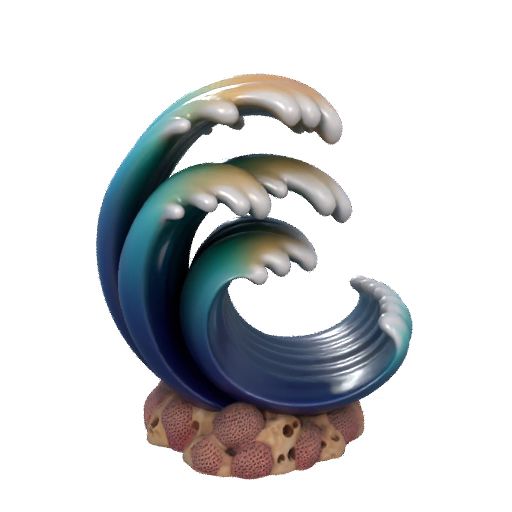 🎨 Colorful Tropical Polynesian Wave Sculpture・ STL File for 3D printing ...