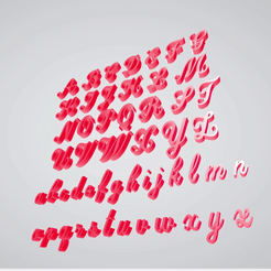 Untitled-video-Made-with-Clipchamp.gif STL file Christmas time font alphabet cursive letters・3D printable model to download