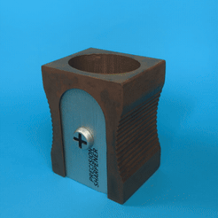 20230313_033412.gif STL file GIANT PENCIL SHARPENER- PLANTER / ORGANISER / CONTAINER・3D printer design to download