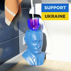 pootin-brush-SD-480p.gif STL file putin bust toilet brush holder (NO Supports)・3D printable design to download