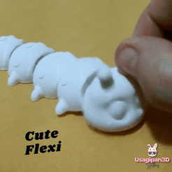 Cute-Flexi-1.gif Fichier 3D Chenille Flexi・Modèle pour impression 3D à télécharger, Usagipan3DStudios