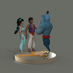 Webp.net-gifmaker-27.gif Download STL file Aladdin and Jasmine • 3D print object, gilafonso