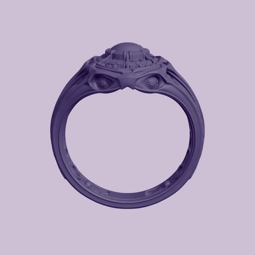 Ornate Filigree Gemstone Band Ring