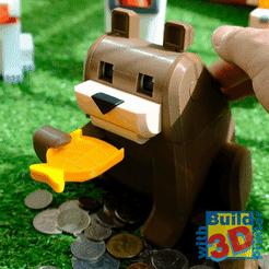 BCB_Gif_s.gif Free STL file Bear Coin Bank・Model to download and 3D print, Jwoong