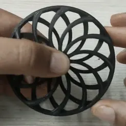 Double_fidget_spinner_v4_cropped.gif Archivo STL Escultura cinética fidget spinner flor・Objeto de impresión 3D para descargar