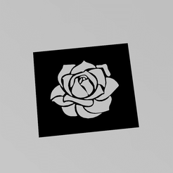 Pochoir-rose-10.gif Fichier STL pochoir rose・Idée pour impression 3D à télécharger