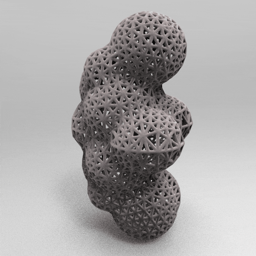 bubbles voronoi buble 8 3D model