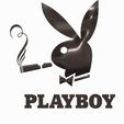 playboy-01-gif.gif STL file PLAYBOY PLAYMATE LOGO Female male Jewellery Weight Restraints PB-01 3d print cnc・3D printable model to download