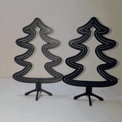 20181210_211518.gif Free STL file Spinning Christmas tree - Table top decoration・3D print model to download