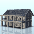 GIF-B07.gif Building with thatched roof and large wooden terrace (7) - Warhammer Age of Sigmar Alkemy Lord of the Rings War of the Rose Warcrow Saga