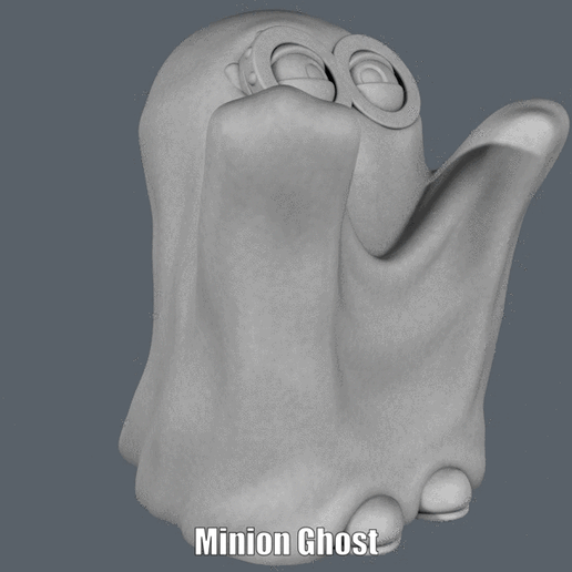 Minion Ghost (Easy print no support) 3D model