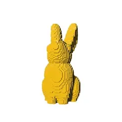 GIF.gif Fichier STL Lapin Pixel / Bunny low-poly 3d model・Modèle à télécharger et à imprimer en 3D