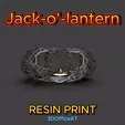 full-added-jack-o-lantern.gif Halloween Jack-O Lantern Wire Art Home Decor Sculpture for tea light - 3D file for resin printing