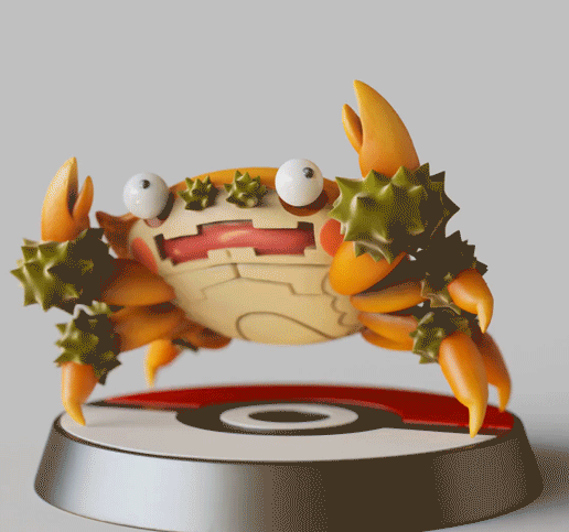 Klawf.gif Klawf - LEGENDARY -pokemon scarlet and violet pokedex- FAN ART - POKÉMON FIGURINE
