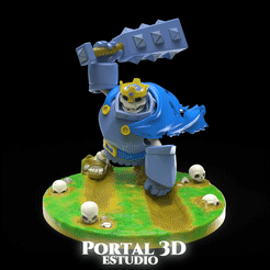 gift.gif Télécharger fichier STL Skeleton King/CLASH ROYALE • Objet pour impression 3D, Portal_3D_Estudio