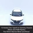 15-Civic-R.gif 15 Civic Type-R Body Shell with Dummy Chassis (Xmod and MiniZ)