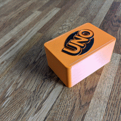 Uno-doosje.gif Download free STL file UNO card game box • 3D print object, Technut