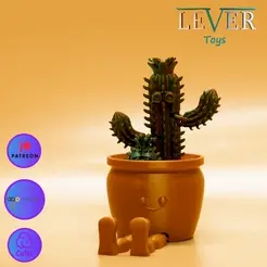 Secuencia01-ezgif.com-video-to-gif-converter-1.gif Flexi Potted Cactus (ARTICULATED) PRINT-IN-PLACE Lever Toys
