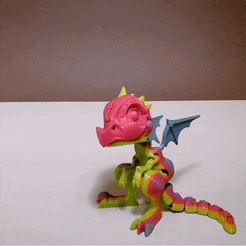 dino1.gif Archivo STL Bebé dragón・Plan de impresión en 3D para descargar