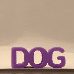 dog_illusion.gif Télécharger le fichier STL L'illusion du texte de chien flip • Objet à imprimer en 3D, boncri