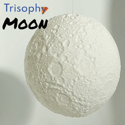 MOON_GIF.gif STL-Datei MOON - High relief satellite + stand・3D-druckbares Modell zum Herunterladen, Trisophy