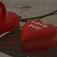 CoeurGif3D.gif LOVE YOU" Valentine's Day heart box, unsupported print