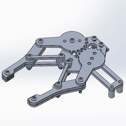 clamp_aluminuim_assembly.gif Fichier 3D (bras robotisé) Robot mécanique métallique Pince/préhenseur・Objet pour impression 3D à télécharger