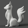 Kitsune_Turntable.gif Free STL file Kitsune - Easy Print, no supports required. New V3!!!・3D printing idea to download