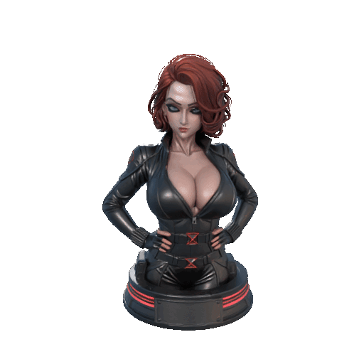 black widow BUST - 3D model önizlemesi