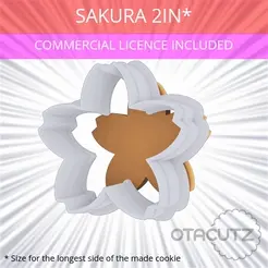 Sakura_2in.gif STL file Sakura Cookie Cutter 2in / 5.1cm・3D print design to download