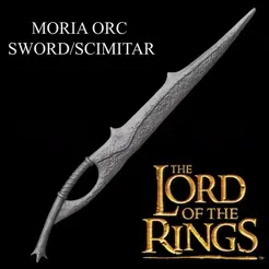 MOS-GIF.gif STL file MORIA ORC SWORD SCIMITAR - THE LORD OF THE RINGS・3D printer model to download, Ratboy3D