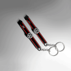 kerychain-patron.gif STL file KEYCHAIN grill VW "GTi & R"・3D printable design to download