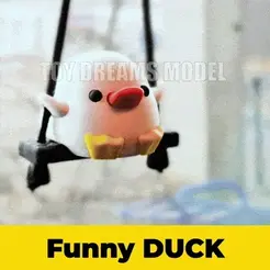 3D_printed_funny_duck_swing_car_accessory.gif FUNNY DUCK SWING CAR ACCESSORY