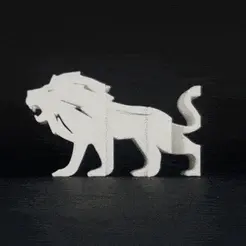 ezgif.com-gif-maker-1.gif STL file Text Flip - Lion・3D printable design to download
