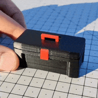 toolbox.gif Fichier 3D Boîte à outils à l'échelle 1/10 + marteau + clés à molette・Plan imprimable en 3D à télécharger, robroy07
