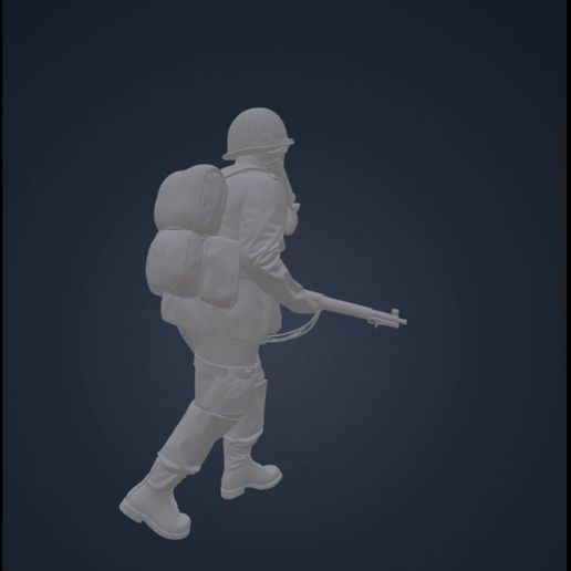 soldat-americain-3d.mp4 American paratrooper WW2