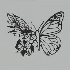 1.gif STL-Datei Flower Butterfly (Pack 2)・3D-druckbares Modell zum herunterladen, 3DFilePrinter