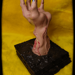 Animado.gif Download STL file PS4 PS5 PS5 Xbox Zombie Hand Support • 3D printable model, 3DModelArte