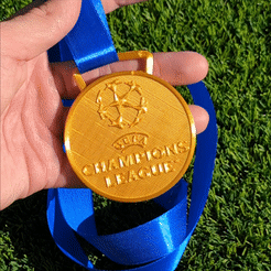 PXL_20230408_153645517_2_AdobeExpress.gif STL file Champions League Winners Medal・Template to download and 3D print