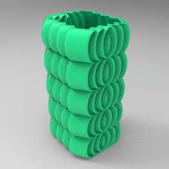 untitled.830.gif STL file FLOWERPOT ORIGAMI FACETED ORIGAMI PENCIL FLOWERPOT・3D print object to download, nikosanchez8898
