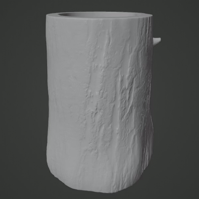 GIF.gif tree trunk shaped candle holder