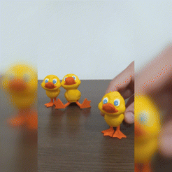 2.gif Fichier STL Petit canard mignon - Sans support - ARTICULATING FLEXI PRINT-IN-PLACE・Design imprimable en 3D à télécharger