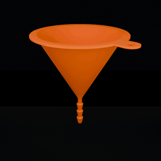 Hose barb funnel for 4 mm hose - 3 sizes, no supports